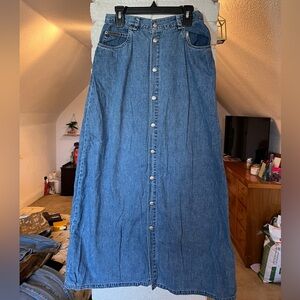 Vintage Calvin Klein Denim Maxi Skirt